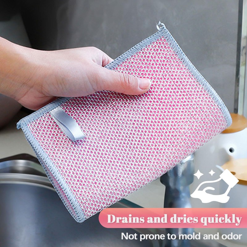 Viilich Pack of 6 Multi-Purpose Wire Dishcloths, Scourer, Cleaning Cloth,