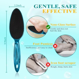 HovuuTuig Nano Glass Foot File, Gentle and Highly Effective Callus Remover for Feet, Hard and Dead Skin Remover Foot for Home Foot Spa Foot Care (Blue)