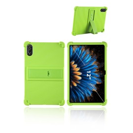 for Blackview MEGA 2 Android 15 Tablet 12 inch FHD+2K Display AI Smart Tablet Model Case,UYRUREL Soft Silicone Adjustable Stand Cover Lightweight Kids Friendly,Green.