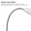 E26/E27 Clip Desk Lamp Holder 5.9ft Cable 11.8in Gooseneck Design