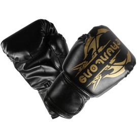 1 Pair Boxing Gloves Sanda Boxglove Kenpo Training Practicing Equipments for Adult Childrenblack