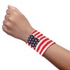 ArtCreativity American Flag Wrist Sweatbands, Set of 2, USA Flag