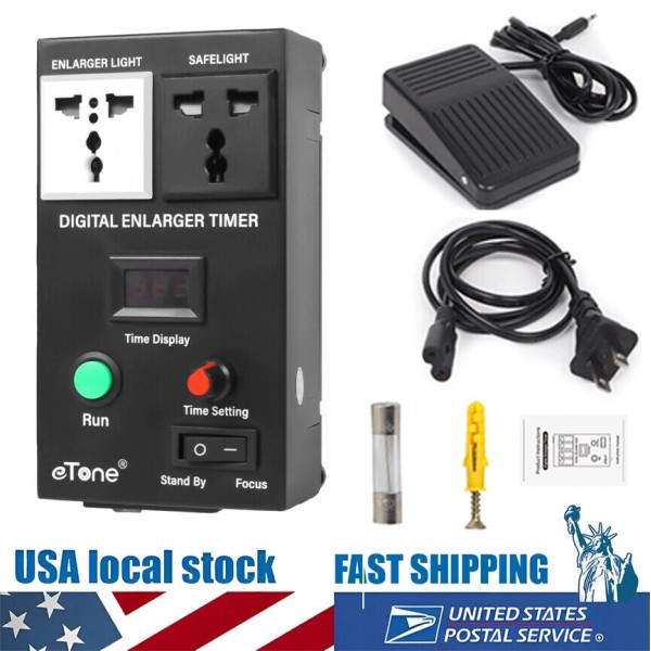 Unbranded New Precision Digital Enlarger Timer With Foot Switch Darkroom