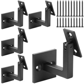 Decking Fencing Railings Pickets 5 pcs 304 Stainless Steel Adjustable Swivel Handrail Bracket for Staircase, Square Stair Railing Bracket