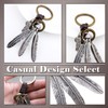 One Limitation AN161 Keyring, Key Ring, Charm, Retro, Leather, Wolf,