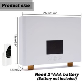 Electric Mini Tank Water Heater Electric Tankless Instant Hot Water Heater with LCD Display Electric Hot Water Heater for Kitchen Washing…