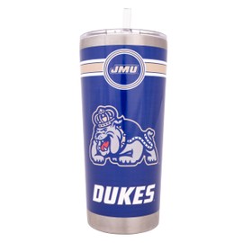 Desert Cactus James Madison University 22oz Rally Tumbler Dukes JMU Insulated Stainless Steel with Lid and Straw Reusable Double Walled Cup Hot and Cold Drinkware Full Color 22 Ounces (Purple)