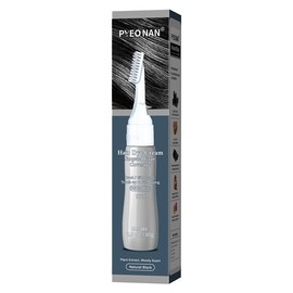PYEONAN Hair Dye Comb, Natural Plant Extracts, Gray Hair Coverage, Hair Root Touch-Up, Permanent Coloring, Christmas Gift, 2.8 Oz./80g - Colour: Natural Black