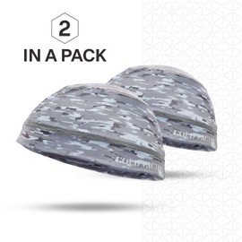 COLD FACTOR Instant Cooling Skull Cap 2 Pack (Camo)| Advanced Chemical-Free Evaporative Cooling Technology |2+ Hours of Cooling | Ideal for Sports, Yoga, Outdoor Activities Like Hiking & Golf