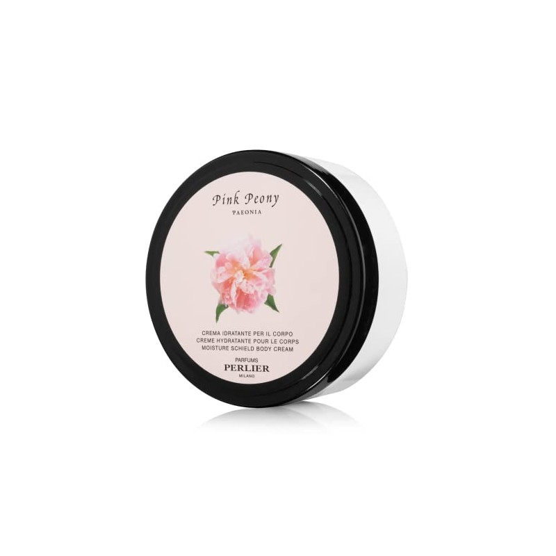 Perlier Pink Peony Body Cream - Moisturizing Non-Greasy Cream For