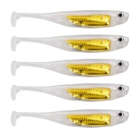 QualyQualy Soft Plastic Lures Swimbait Paddle Tail Shad Lure Bass Bait Shad Minnow Soft Bait for Trout Walleye Crappie Pike 2.75in 3.14in 3.94in (Color 14, 3.14" - 6Pcs)