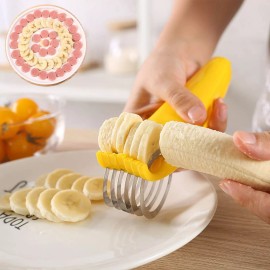 CHONGYTTUO Banana Sausage Slicer Cutter Multi-Purpose Stainless Steel Fruit Vegetable Divid