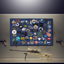 Yzpacc Tactical Patch Display Board, Hook & Loop Foldable Combat Morale Military Patch Hang Holder Panel for Military Army