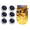 Dracarys Mason Jar Solar Lights Lids,6 Pack 20 LED Bulbs