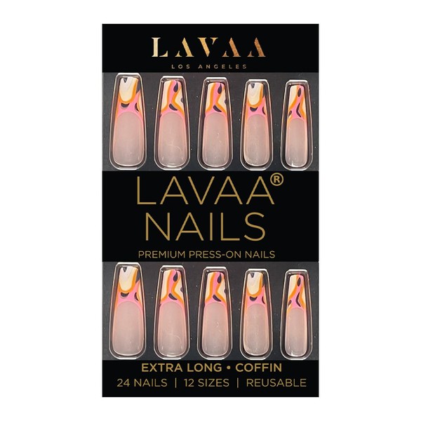 EXOTIC BABE Press-On Nails by Lavaa Beauty | Extra-Long Coffin