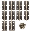 Adyoney 10 Pcs 2.5 Inch Antique Bronze Door Hinge Cabinet