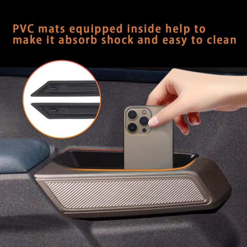 TripleAliners for Bronco 2021-2024 Door Handle Storage Organizer Inner Tray