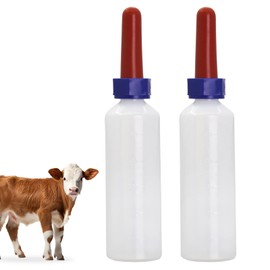 2PCS Calf Feeder Milk Bottle Livestock Drinking Bottles Calves Nursing Milk Feeding Bottle for Farm Livestock Supplie (500ml)