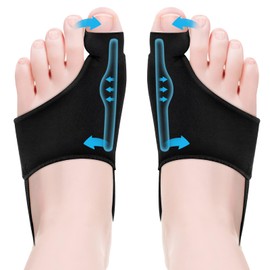 THBPMU Corrector de Juanetes， Bunion Corrector，Con Correa Elástica en el Talón y Junta de Junta Ancha,Calcetín de Compresión para Dedo Gordo del Pie，Tratamiento Hallux Valgus y Aliviar el Dolor del Juanete