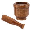 Garlic Grinder Bowl Jujube Wood Herb Crushing Bowl Multipurpose Spice
