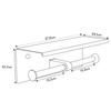BGL Toilet Paper Holder with Shelf Brushed Nickel Double Head