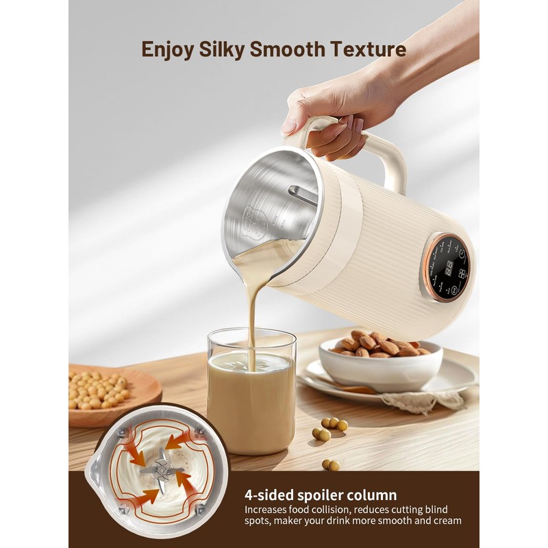 Nut Milk Maker Machine, 35oz Homemade Soy, Almond, Oat, Coconut,