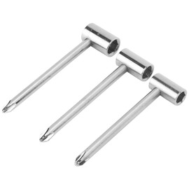 3 Pieces Guitar Neck Adjustment Wrench Iron Wear Resistant Guitar Rod Wrench Tool for Electric Guitar (Silver 6.35mm+7mm+8mm, Three Sets)