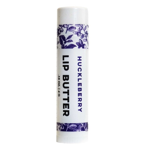 Huckleberry Lip Butter - Organic Cold-Pressed Oils & Beeswax to Soothe & Protect - Lip Balm Handmade in USA by DAYSPA Body Basics