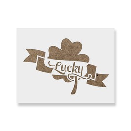 Lucky St Patricks Day Stencil Template for Walls and Crafts - Reusable Stencils for Painting in Small & Large Sizes