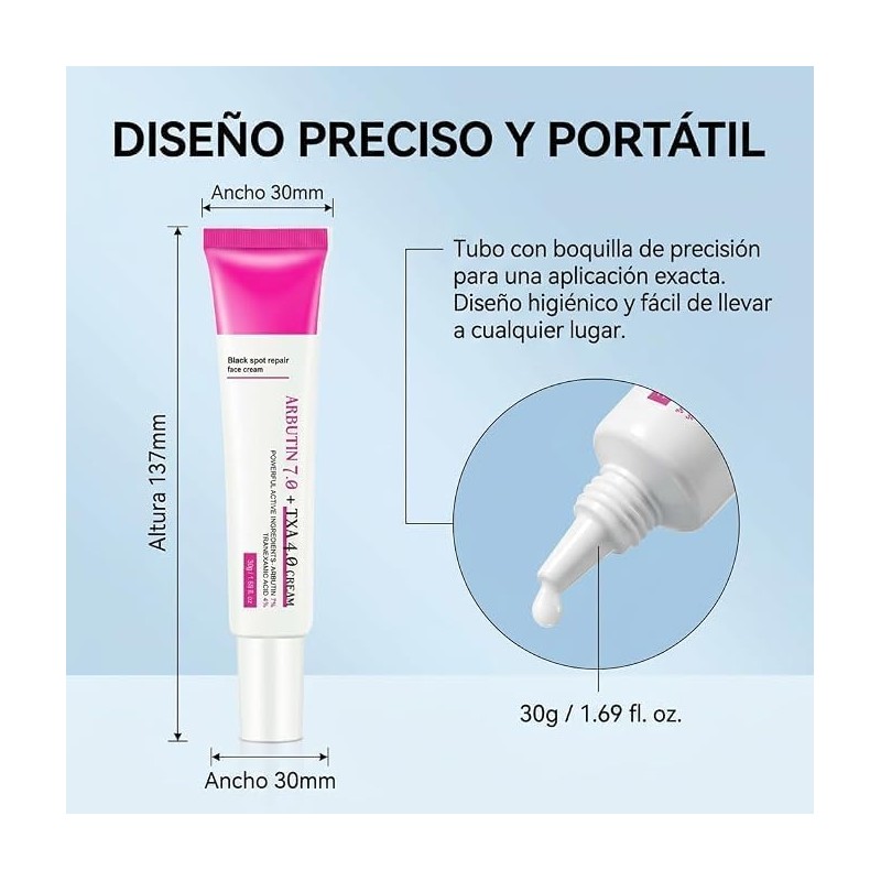Arbutina 7% y Ácido Tranexámico 4% Face Cream