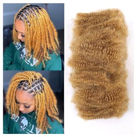 Afro curly Bulk hair:_1b (black)_10 inch