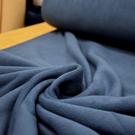 MAGAM-Stoffe Lisa Micro-Fleece Fabric Plain Anti-Pilling Sold by the Metre 50 cm (15th Denim Blue)