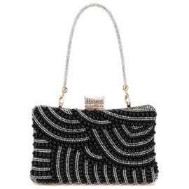 Women's Evening Handbags Pearl Clutch Purse Beaded bag Bridal Clutch wedding Purse
