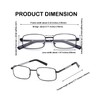HIGHLIKE 4-Pack Reading Glasses Men, Metal Stainless Flex Readers with
