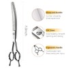FOGOSP Curved Thinning Shears 7'' Curve Fluffers Scissors Professional Curved