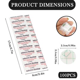 UPIQNG Bandages Mini Round Bandages Water Resistant Wound Care Vaccine Patch Small Self Adhesive Breathable First Aid Bands,Clear,100Pcs