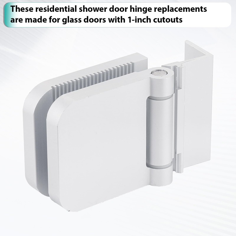 Glass Shower Door Hinges Replacement Fits 1/4 Inch Glass Shower
