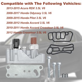 VVT Solenoid Variable Valve Timing Solenoid Compatible with Honda Acura Odyssey Pilot Accord Crosstour 3.5L V6 Replace 918-056 15810-R70-A03 15810-R70-A04