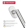 Gedotec Window Handle, Pack of 5, Stainless Steel, Window Olive