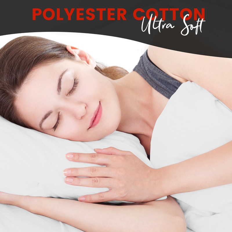 HOME ACE Non Iron Percale Standard Pillowcases 2 Pack White,
