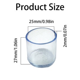 25PCS Silicone Chair Leg Floor Protectors – 1-Inch ID Clear Chair Leg Tips, Silicone Furniture Foot Covers for Chairs & Tables, Non-Slip Chair Leg End Caps for Floor Protection