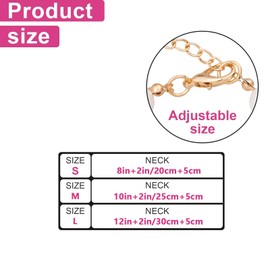 Qiansail Cat Pearl Necklaces Dog Rhinestone Heart Shape Collar Adjustable Cute Necklace Pet Supplies for Puppy Kitten (White, L)