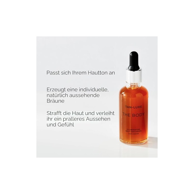 Tan Luxe THE BODY Self Tanning Drops, Medium (15 ml),