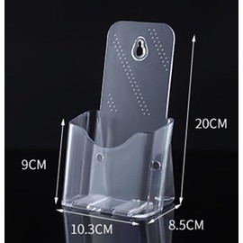 2 Pack Acrylic Brochure Holder, 4.05x7.87 Inches Slant Back Design,Clear Brochure Display Stand, Plastic Display Stand for Flyers, Magazine, Pamphlets, Booklets, Menu, Journals 2Pack