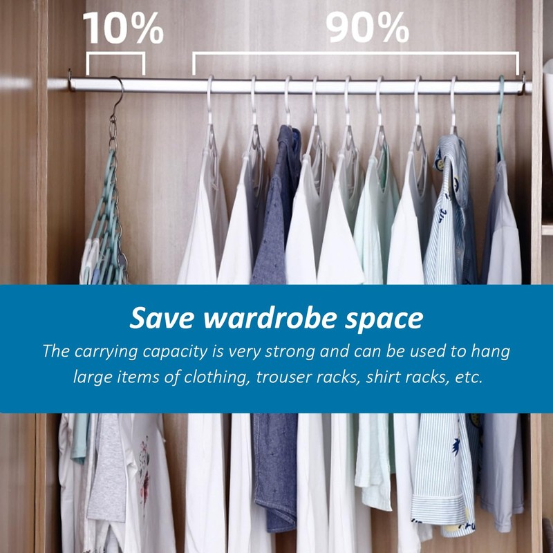 5 Piece Hanger Chain, Hanger Storage, Space Saving With Multiple