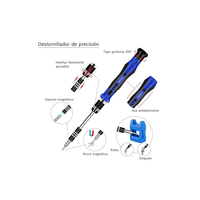 KIROGILY Juego de Desarmadores 138 en 1, para Phone, Laptop,