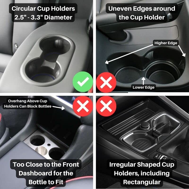 BottlePro (2-Pack) - Adjustable Cup Holder Adapter, Compatible with 32/40