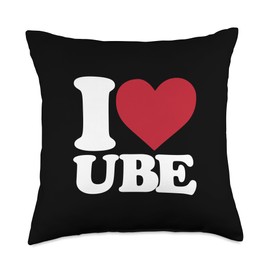 I Love Ube - I Heart Ube Throw Pillow