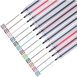 NYKKOLA Bolígrafo de tinta de gel de estilo japonés de 0.020 in, colorido bolígrafo para oficina, escuela, suministros de papelería, paquete de 12, va