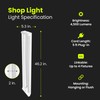 Feit Electric 4ft LED Dual Lamp Shop Light, 4500 Lumens,